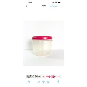 Vintage Rubbermaid Servin Saver with Hot Pink Lid 6 cup size #8